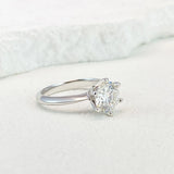 Stunning 0.5-5ct VVS1 D Colour Moissanite Diamonds Silver 18K WGP Wedding Ring