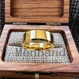 High Quality Beveled Edges Flat Polished 6/8MM Men Women Tungsten Carbide Rings