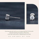 Awesome WGP D Colour VVS1 Clarity 0.5-1ct Moissanite Diamonds Screw Back Earrings , Sterling Silver Fine Jewellery - The Jewellery Supermarket