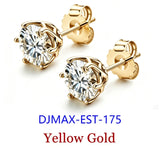 Premium 0.5-2ct Moissanite Diamonds Sterling Silver Stud Earrings for Men Women