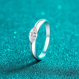 Awesome Marquise Cut 0.5ct Moissanite Diamond Engagement Wedding Ring For Women - Luxury Trendy Fine Jewellery