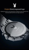 Luxury Fashion Men's Stainless Steel Quartz Watch Waterproof Multifunction Wristwatch with Stylish Design