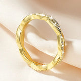 Fabulous Twist Shank VVS1 D Colour Moissanite Full Eternity Rings Fine Jewellery