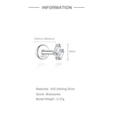 Round Cut 0.03-1.2CT Moissanite Diamonds Sterling Silver Unisex Stud Earrings