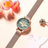 Elegant Luxury 3D Engraved Bee Dial Ladies Watch Rose Gold Plated 31mm Classic Casual Dress Watch with Bracelet Set