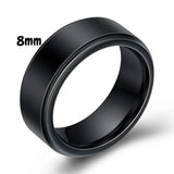 Brushed Polish Finished 6mm/8mm Tungsten Carbide Black/Silver/Gold/Purple/Rainbowd Ring