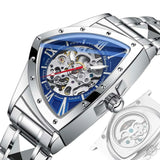 Leisure Hollow Triangle Design Fashion Automatic Movement Mechanical Mens Wristwatches. Luxury WatchesMen Gifts