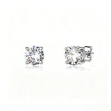 Moissanite Diamonds Earrings 3-8mm 925 Silver GRA Certificate 4 Prong D Colour