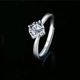Fabulous 100% Real Moissanite Ring D VVS1 Adjustable Size S925 Sliver GRA Certificate Wedding Rings for Women