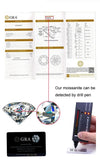 Trendy 3.26cttw D Colour VVS1 Full Moissanite Engagement Rings For Women S925 Silver 18K Gold Plated Fine Jewellery