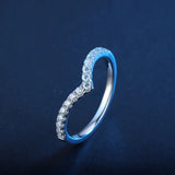 Mini V-shaped VVS1 D Colour Moissanite Diamonds Women's Rings 925 Sterling Silver Fashion Engagement Jewellery
