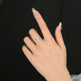 Amazing 4.5CT Oval Cut VVS1 D Colour Moissanite Diamond 18KGP Silver Engagement Ring