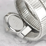Luxury Snake Shape Quartz Watch Stainless Steel Strap Bracelet Wristwatch Watches