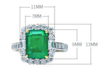 Elegant Lab Created Emerald Gemstone High Quality AAAAA High Carbon Diamonds for Women - Fine Jewellery - The Jewellery Supermarket