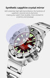 Monster Men's Diver Sapphire Crystal 20 Bar Waterproof Snowflake Blue Dial Watches