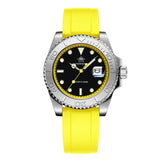 Popular Stainless Steel Calendar Display Luminous 200m Diver Silicone Quartz Watch