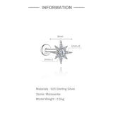 Round Cut 0.03-1.2CT Moissanite Diamonds Sterling Silver Unisex Stud Earrings