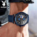 High Quality Fashion Trend Luxury Brand Original Silicone Strap Waterproof Quartz Multifunction Men's Wrist Watches