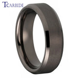 Beveled Satin Finish 6mm 8mm Classic Tungsten Carbide Wedding Rings for Men Women