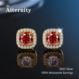 Fine Moissanite Diamonds S925 Sterling Silver Stud Earrings For Women And Men