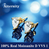 Luxury 0.5-2 Carats Marquise Heart Pear Princess Cut Moissanite Diamonds Stud Earrings