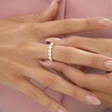 Exquisite VVS1 D Colour Moissanite Flower Design 925 Silver Half Eternity Rings
