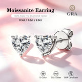 Luxury 0.5-2 Carat Radiant Emerald Pear Asscher Princess Cut Moissanite Diamonds Earrings