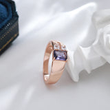 Amazing 14K Gold Filled Purple AAA Zircon Crystals Unusual Ring Fine Jewellery