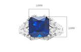 New Fashion Princess Cut Square Rose Red Blue Green Lab Created Sapphire Rings for Women - Fine Jewellery - The Jewellery Supermarket