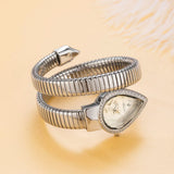 Luxury Brand Selection Snake Shape CZ Diamonds Iced Out Analog Quartz Watches