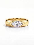 Fashion Real 1CT Marquise Cut VVS1 D Colour Moissanite Ring Fine Jewellery