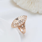 14K Rolled Gold Personality Embossed Hollow Textured New Gothic Unusual Rings for Women