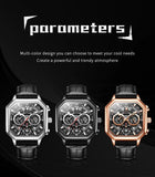 Luxury Classic Quartz Man Watch with High Quality Leather Strap Waterproof Business Wristwatch