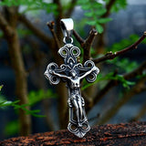 New Creative Design Stainless Steel Cross Jesus Pendant For Men -  Crucifix Eastern Orthodox Christian Jewellery - The Jewellery Supermarket