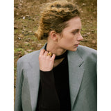 18K Gold Plated New Irregular Stainless Steel Stylish Unique Texture Distinctive Ring