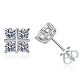 Light Luxury Niche 0.8 Carat *2 Moissanite Diamonds Earrings Classic Fashion Design 925 Sterling Silver Fine Jewellery