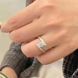 New GRA Certified D Colour 0.5CT 5mm Moissanite Diamond Rings For Women S925 Sterling Silver Fine Jewellery Rings