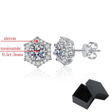 Excellent 0.5CT * 2 100% Real Moissanite Diamonds Stud Earrings for Women Sparkly GRA Sterling Silver Fine Jewellery - The Jewellery Supermarket