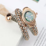 New Quartz Watch - Women Unique Snake Shape Wire Braidedn Bracelet Watches