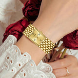 New Arrival Fashion Casual Luxury New Watches for Women Waterproof Square Dial Steel Belt Quartz Wrist Watches