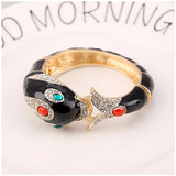 New Unique Design 6 Colours Gold Plated with Full AAA Rhinestones Dolphin Animal Enamel Statement Bracelet Bangle - The Jewellery Supermarket