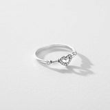 Vintage Exquisite AAAA Simulated Diamonds Sterling Silver Hollow Heart Simple Trendy Ring - Fine Jewellery - The Jewellery Supermarket