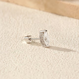 Marquise Cut Moissanite Helix Earrings 925 Sterling Silver Heart Screw Stud Earrings
