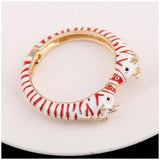 New Arrived Women's Gold Plated Cuff Bangle Statement Braelet Animal Style with Enamel Colorful Horse Bracelet Double Colors - The Jewellery Supermarket