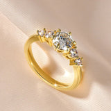 Elegant VVS1  D Colur 1.0CT 6.5MM D Moissanite Diamond Rings Exquisite Jewellery