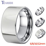 Pipe Cut Polish Finish 6/8/10/12MM Men Women Classic Tungsten Wedding Rings