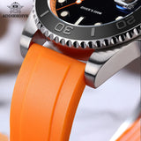 Popular Stainless Steel Calendar Display Luminous 200m Diver Silicone Quartz Watch