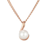 14K Gold Filled Simple Elegant Pearl Fine Daily Pendant And Necklace For Women