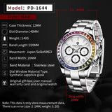 Popular Top Luxury Brand Automatic Date Chronograph Japan VK63 Sapphire Glass Quartz Watches For Men - The Jewellery Supermarket