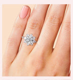 Sparkling Sun Flower Real 1-2 Carat Moissanite Diamond Wedding  Engagement Rings, 925 Sterling Luxury Fine Jewellery